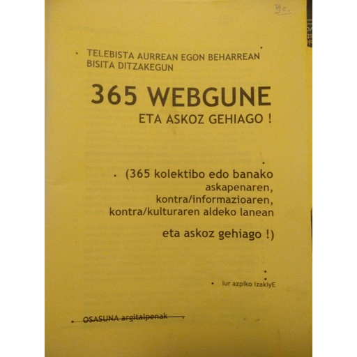 [DD-LX3278] 365 Webgune eta askoz gehiago!